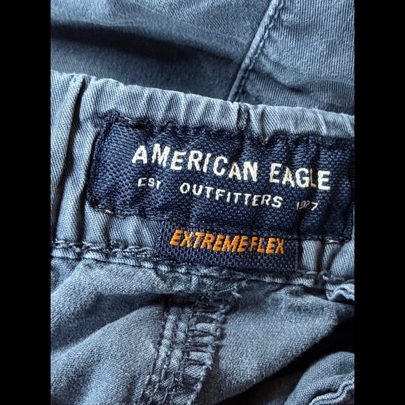 American Eagle Joggers Medium Womens Gray Pull On Drawstring Extreme Flex - Picture 7 of 8